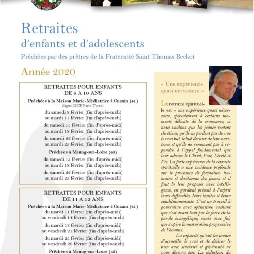 Retraites pour enfants et adolescents